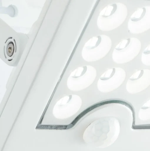 LED solar buitenspot Luton Sensor, wit, breedte 13 cm