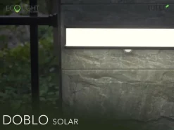 LED solar wandlamp Doblo met sensor, breedte 35cm