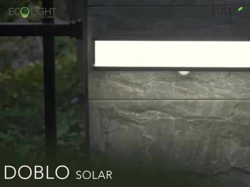 LED solar wandlamp Doblo met sensor, breedte 35cm