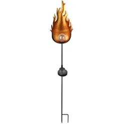 LED solarlamp 33472 met metalen vlam