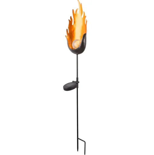 LED solarlamp 33472 met metalen vlam