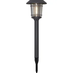 LED solarlamp Filip in grafiet met aardspies
