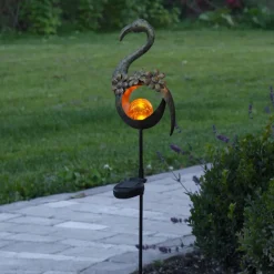 LED solarlamp Melilla Bird in flamingo-vorm