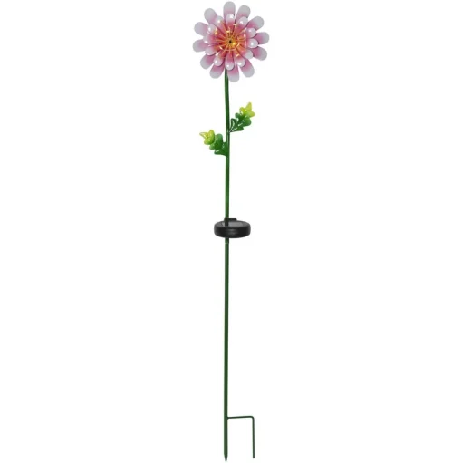 LED solarlamp pink Daisy in bloemen-vorm