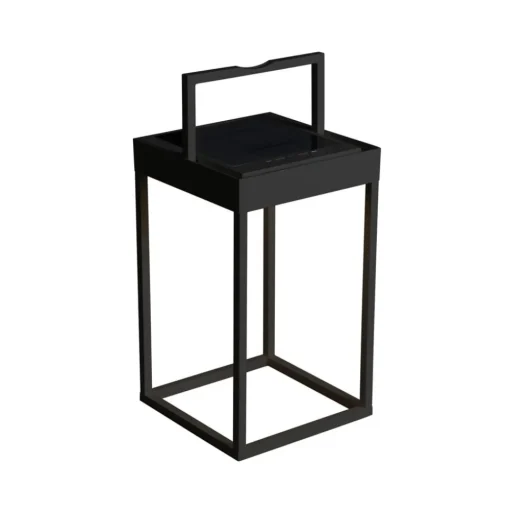 LED solarlantaarn Portofino, wand / tafel, zwart