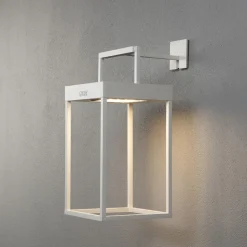LED solarlantaarn Portofino, wand / tafel, wit