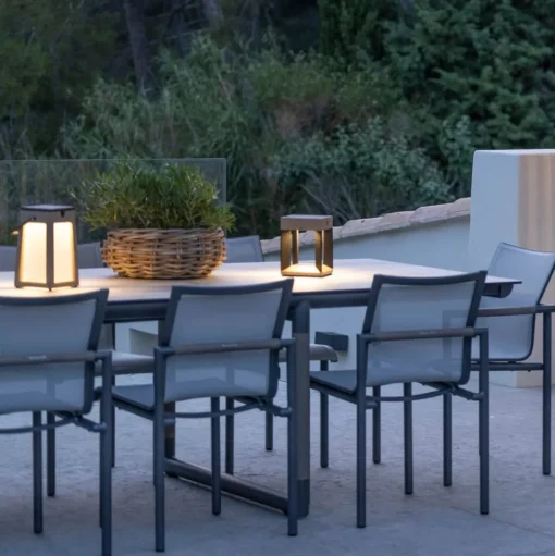 LED solarlantaarn Tecka draagbaar, Duratek 25 cm