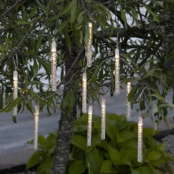 LED solarlichtketting Bubbly, 10-lamps, warmwit