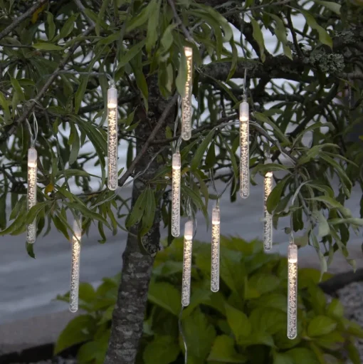 LED solarlichtketting Bubbly, 10-lamps, warmwit