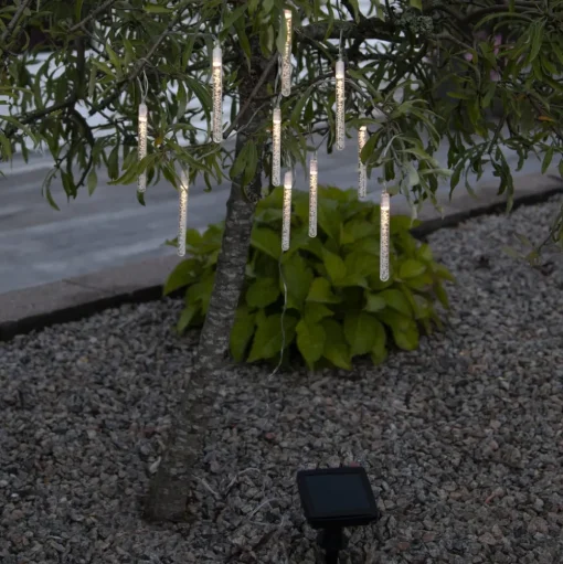 LED solarlichtketting Bubbly, 10-lamps, warmwit