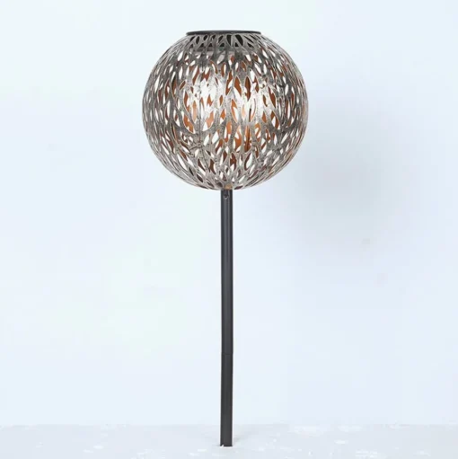 LED solar-sfeerlamp 33626 aardspies zilvergrijs