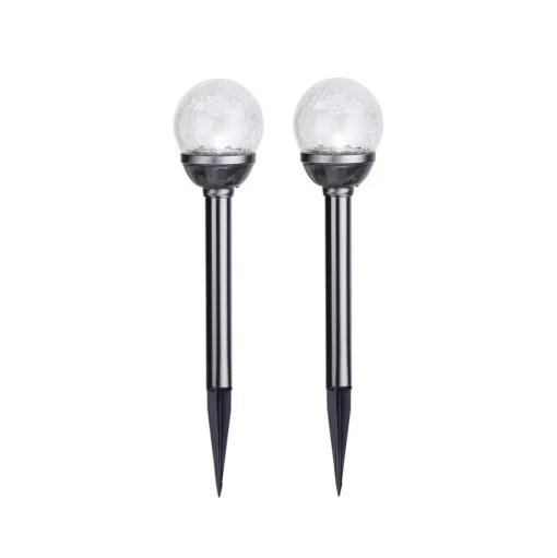 LED solarstaaf met bollen 2-per set
