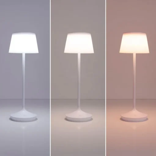 LED solar-tafellamp Emmi CCT oplaadbaar, wit