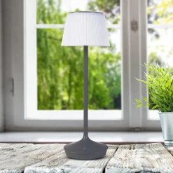 LED solar-tafellamp Emmi CCT oplaadbaar, grijs