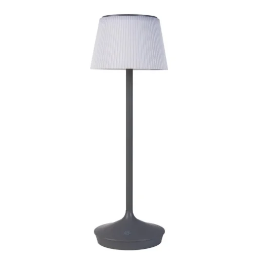 LED solar-tafellamp Emmi CCT oplaadbaar, grijs