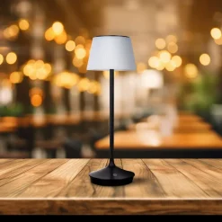 LED solar-tafellamp Emmi CCT oplaadbaar, zwart