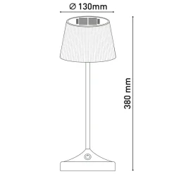LED solar-tafellamp Emmi CCT oplaadbaar, zwart