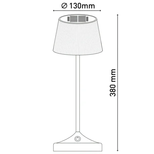 LED solar-tafellamp Emmi CCT oplaadbaar, zwart