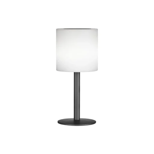 LED solar-tafellamp Lesina, zandzwart/wit