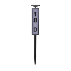 LED solar-tuinlamp Pathy met huisnummerweergave