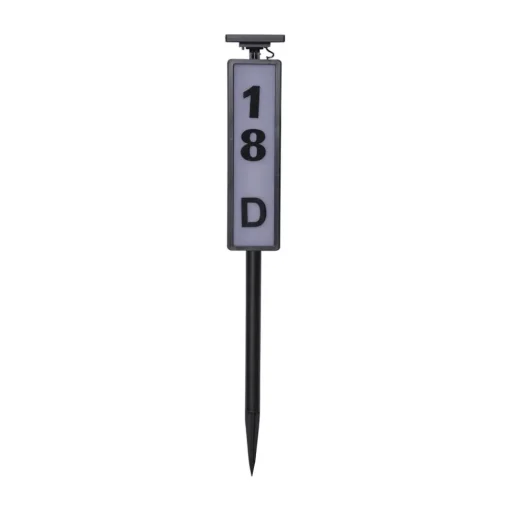 LED solar-tuinlamp Pathy met huisnummerweergave