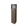 LED solar-tuinlamp Teckalu sensor teak/zwart