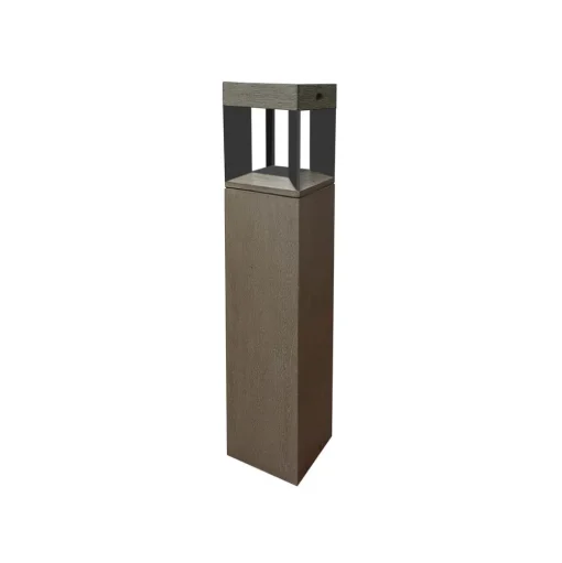 LED solar-tuinlamp Teckalu sensor teak/zwart