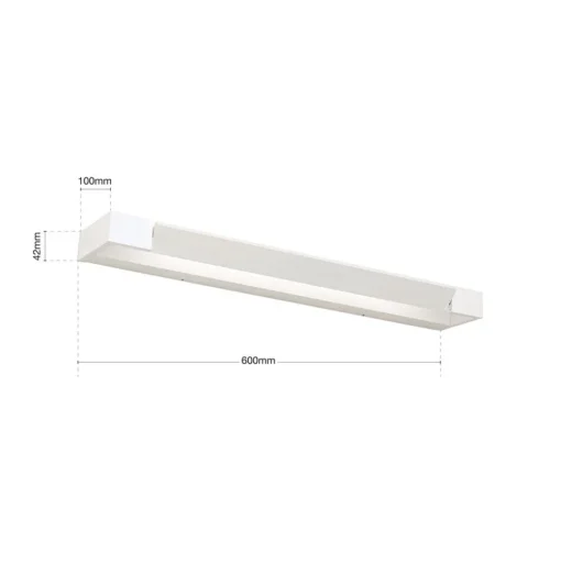 LED spiegellamp Marilyn, wit, gezwenkt 60 cm