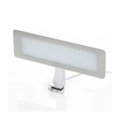LED spiegellamp Nikita, wit/staalgrijs