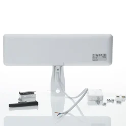 LED spiegellamp Nikita, wit/staalgrijs