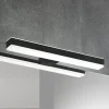 LED spiegellamp Veronica, breedte 30 cm, zwart