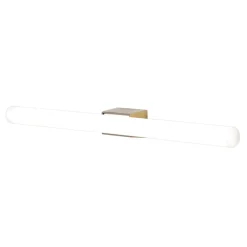 LED spiegellamp Visagist, houder oudmessing