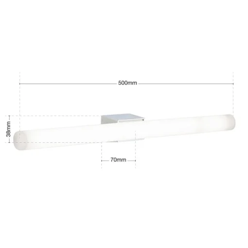LED spiegellamp Visagist, houder chroom