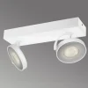 LED spot Clockwork in wit met twee lichtbronnen