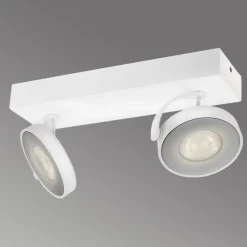 LED spot Clockwork in wit met twee lichtbronnen