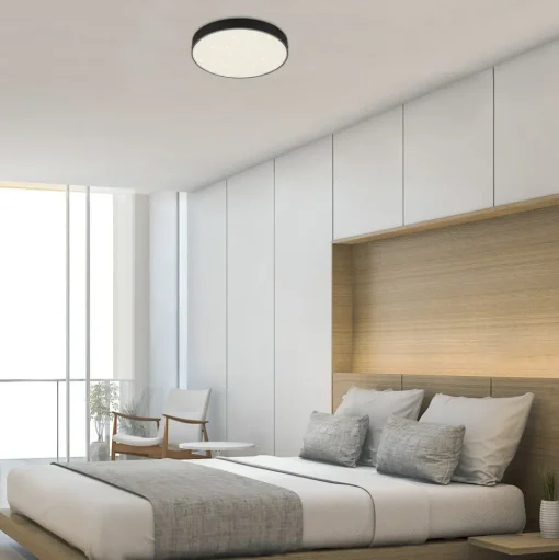 LED Star plafondlamp, Ø 21,2 cm, zwart