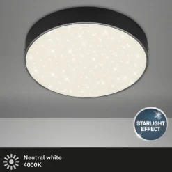 LED Star plafondlamp, Ø 21,2 cm, zwart