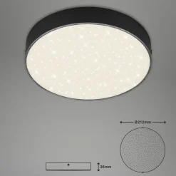 LED Star plafondlamp, Ø 21,2 cm, zwart