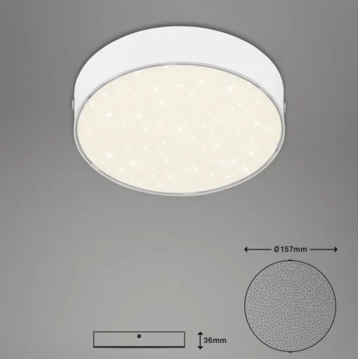 LED Star plafondlamp, Ø 15,7 cm, wit
