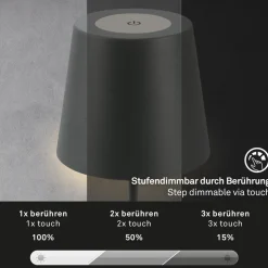 LED tafellamp 7508015, antraciet 2.700 K IP44 Touchdim