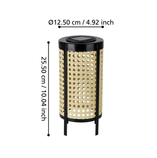 LED tafellamp 48929, hoogte 26 cm, zwart/beige