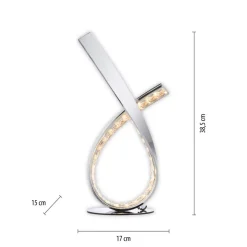LED tafellamp Brilla, dimbaar, chroom
