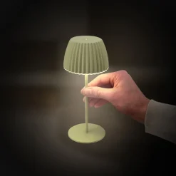 LED tafellamp Brilo zonder stekker Riffle, 20 cm, groen