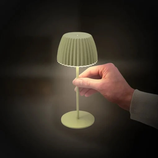 LED tafellamp Brilo zonder stekker Riffle, 20 cm, groen