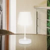 LED tafellamp Campi, oplaadbare batterij, dimbaar, wit