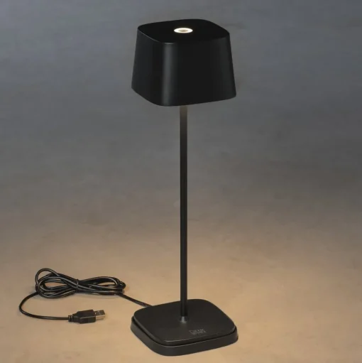 LED tafellamp Capri voor buiten, zwart