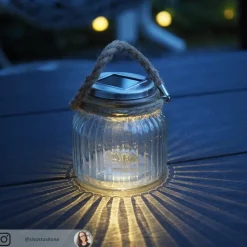 Led tafellamp Jar van glas