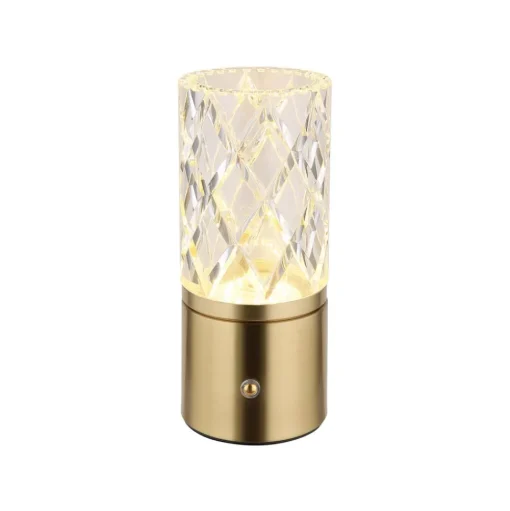 LED tafellamp Lunki, messingkleurig, hoogte 19 cm, CCT