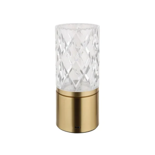 LED tafellamp Lunki, messingkleurig, hoogte 19 cm, CCT
