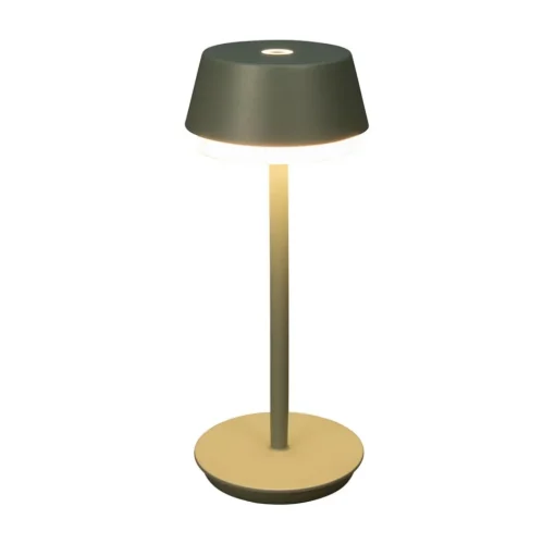 LED tafellamp Lyon, groen/grijs, IP54, dimmer, CCT, RGB